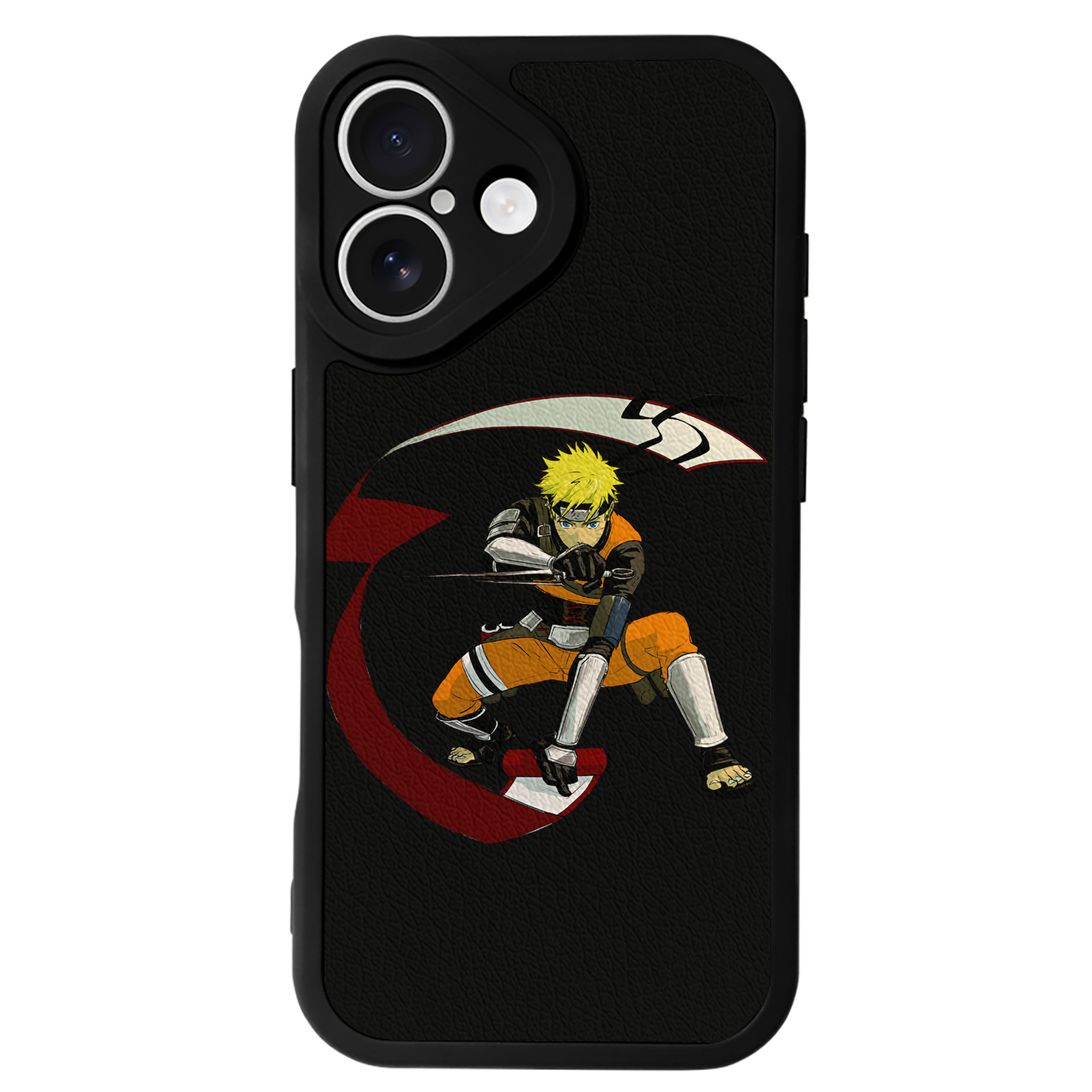 （画像用） NARUTO -ナルト- うずまき ナルト Uzumaki Naruto 【iPhone 16シリーズ対応】シリコンスマホケース（レザー調） 材質：シリコン